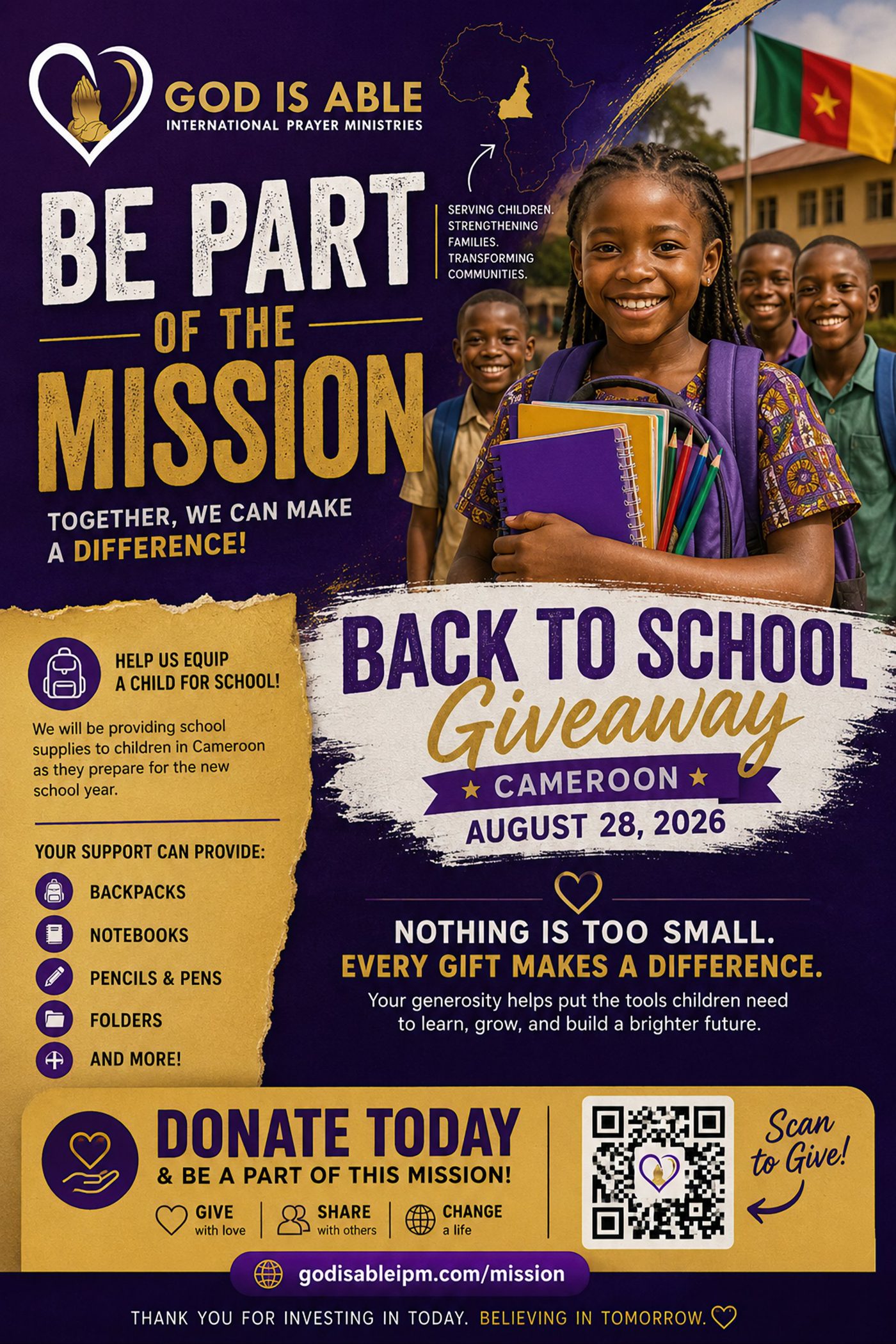 Be part of the mission — donate today
